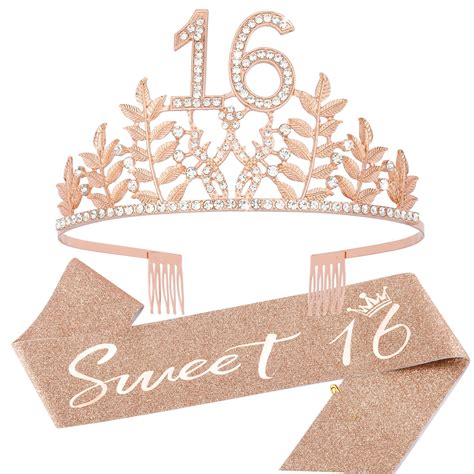 16th birthday sash and crown